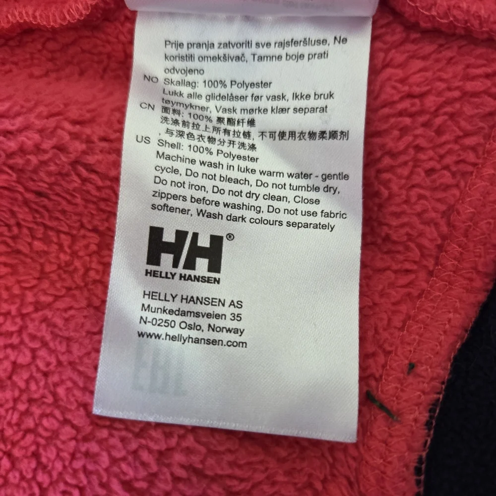 Helly Hansen Pink Fleece Zip Up Hoodie Kids Size 134/9 US 8/10